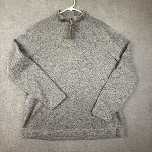 Telluride Clothing Mens Gray 1/4 Zip Pullover Long Sleeve Sweater‎ XL